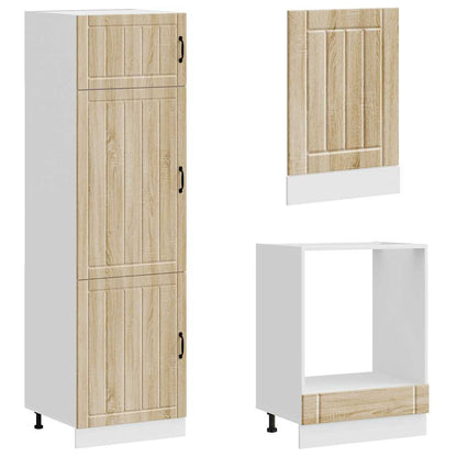 Set Mobili da Cucina 7 pz Lucca Rovere Sonoma in Truciolato