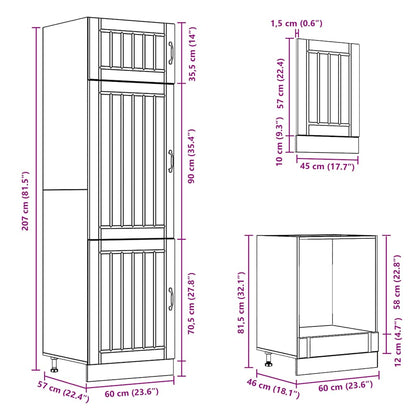 Set Mobili da Cucina 7 pz Lucca Rovere Sonoma in Truciolato | homemem39
