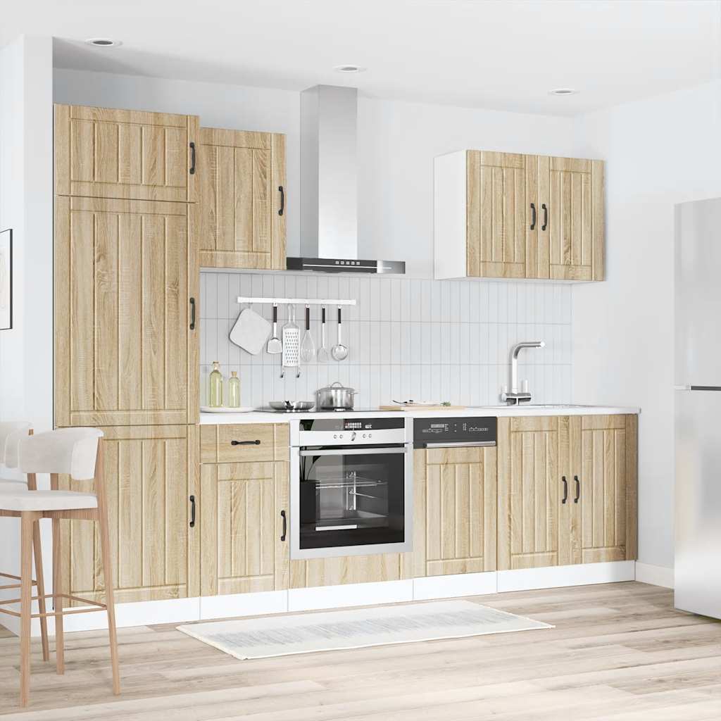 Set Mobili da Cucina 7 pz Lucca Rovere Sonoma in Truciolato