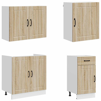 Set Mobili da Cucina 7 pz Lucca Rovere Sonoma in Truciolato