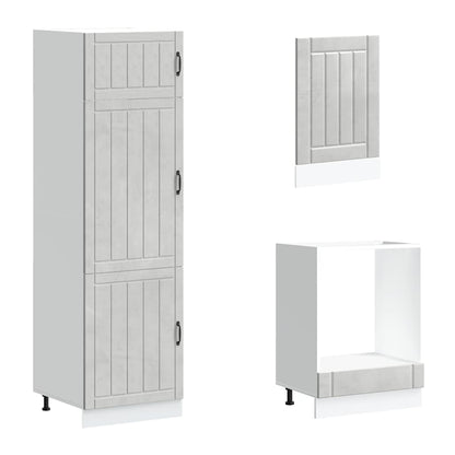 Set Mobili da Cucina 7 pz Lucca Grigio Cemento in Truciolato | homemem39