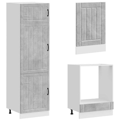Set Mobili da Cucina 7 pz Lucca Grigio Cemento in Truciolato