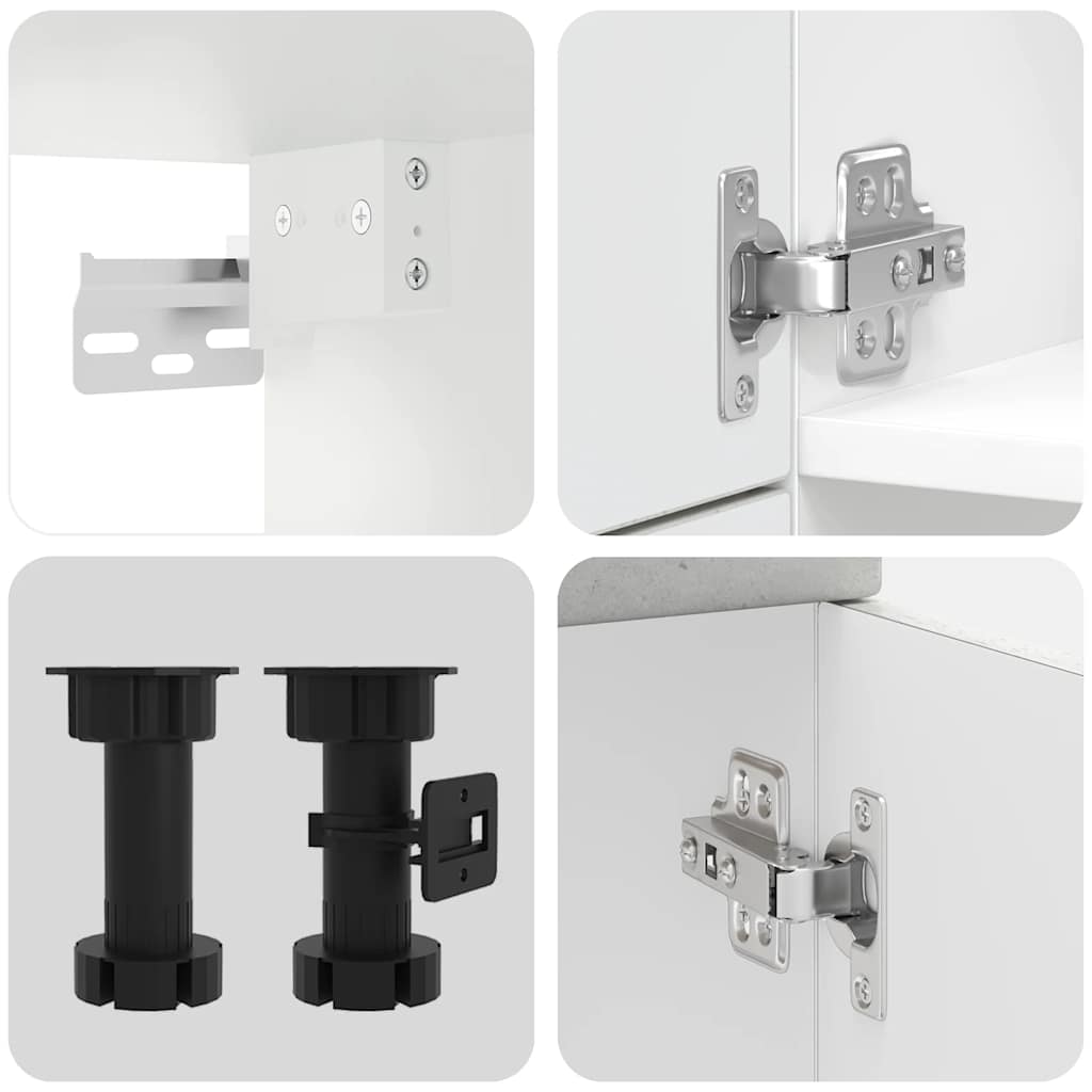 Set Mobili da Cucina 7 pz Lucca Grigio Cemento in Truciolato | homemem39