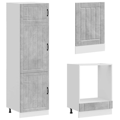 Set Mobili da Cucina 7 pz Lucca Grigio Cemento in Truciolato