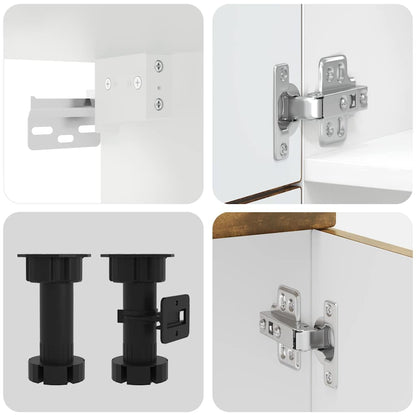 Set Mobili da Cucina 7 pz Lucca Rovere Fumo Legno Multistrato | homemem39