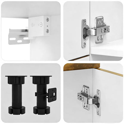 Set Mobili da Cucina 7 pz Lucca Rovere Fumo Legno Multistrato