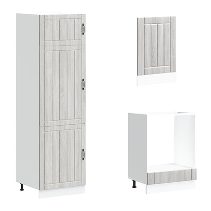 Set Mobili da Cucina 7 pz Lucca Grigio Sonoma in Truciolato | homemem39