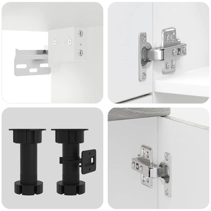 Set Mobili da Cucina 7 pz Lucca Grigio Sonoma in Truciolato | homemem39