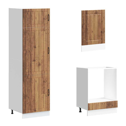 Set Mobili da Cucina 7 pz Lucca Legno Vecchio in Truciolato | homemem39