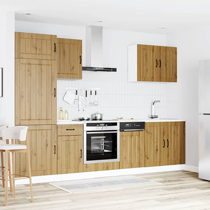Set Mobili da Cucina 7 pz Lucca Rovere Artigianale Truciolato | homemem39