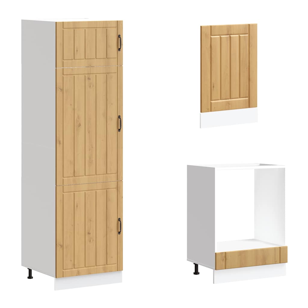Set Mobili da Cucina 7 pz Lucca Rovere Artigianale Truciolato | homemem39