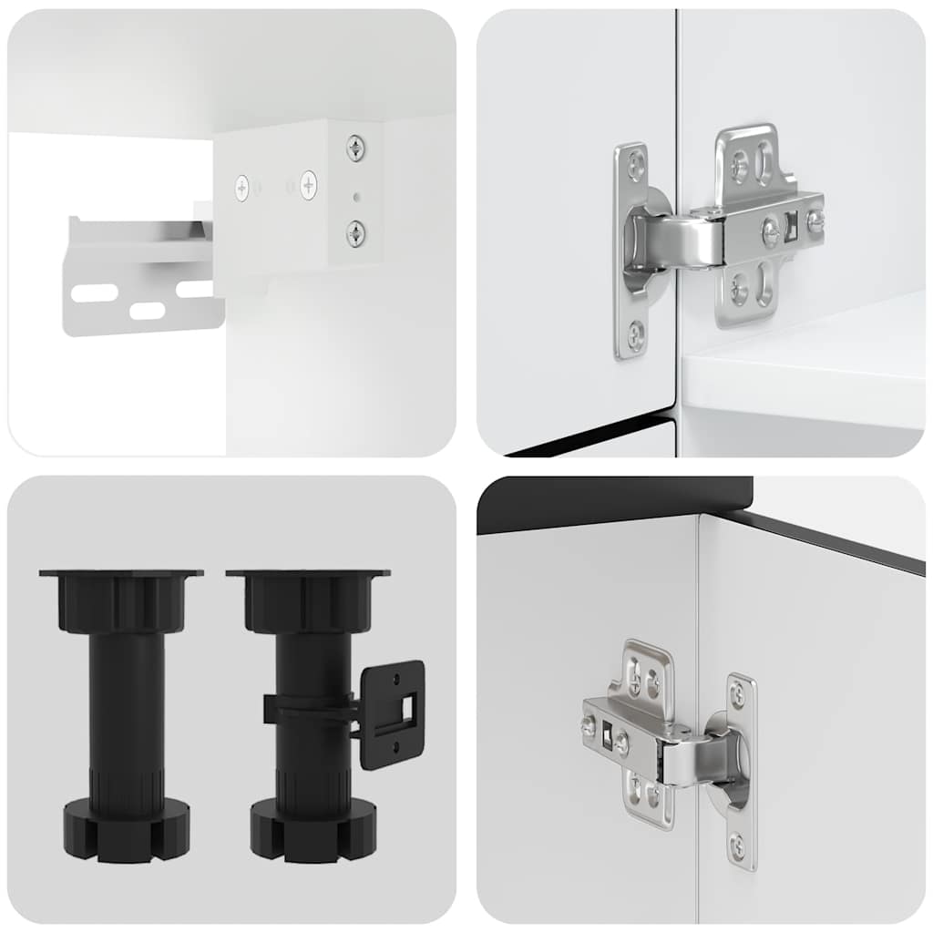 Set Mobili da Cucina 7 pz Porto Neri Legno Multistrato | homemem39