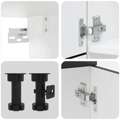 Set Mobili da Cucina 7 pz Porto Neri Legno Multistrato | homemem39
