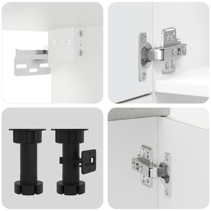 Set Mobili da Cucina 7 pz Porto Grigio Cemento in Truciolato