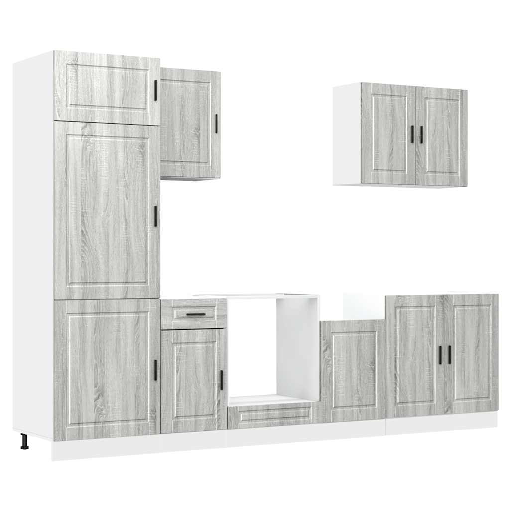 Set Mobili da Cucina 7 pz Porto Grigio Sonoma in Truciolato | homemem39