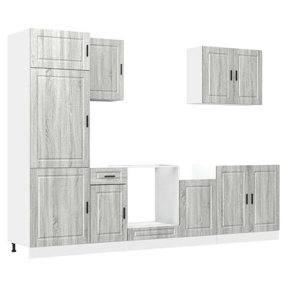 Set Mobili da Cucina 7 pz Porto Grigio Sonoma in Truciolato | homemem39