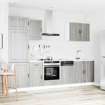 Set Mobili da Cucina 7 pz Porto Grigio Sonoma in Truciolato | homemem39