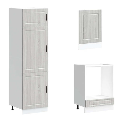 Set Mobili da Cucina 7 pz Porto Grigio Sonoma in Truciolato | homemem39