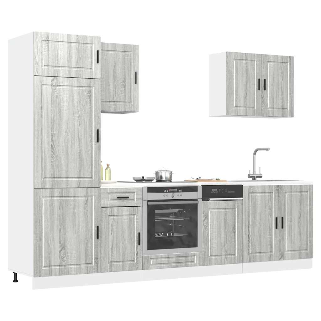 Set Mobili da Cucina 7 pz Porto Grigio Sonoma in Truciolato | homemem39