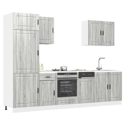 Set Mobili da Cucina 7 pz Porto Grigio Sonoma in Truciolato | homemem39