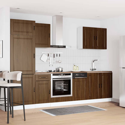 Set Mobili da Cucina 7 pz Porto Rovere Marrone in Truciolato