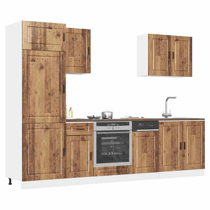 Set Mobili da Cucina 7 pz Porto Legno Vecchio in Truciolato