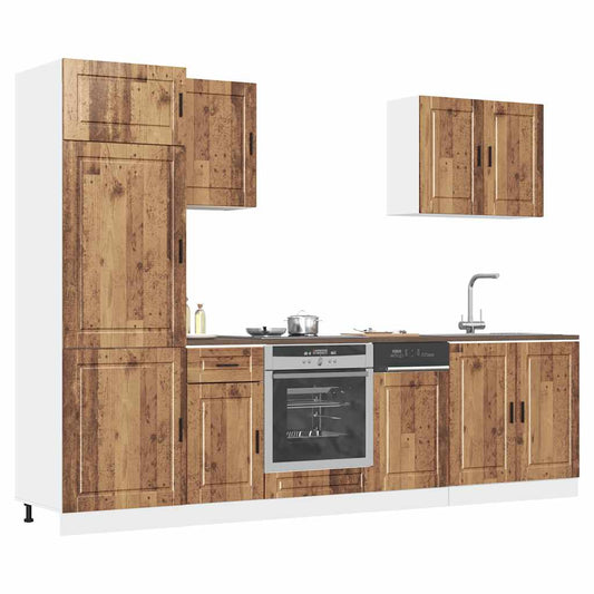 Set Mobili da Cucina 7 pz Porto Legno Vecchio in Truciolato