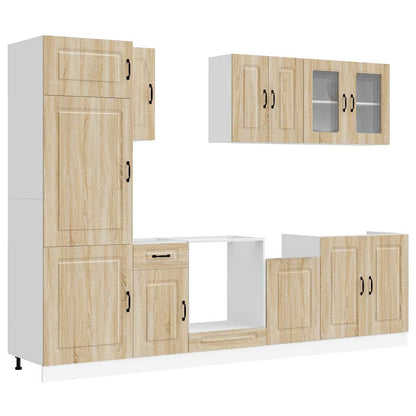 Set Mobili da Cucina 8 pz Kalmar Rovere Sonoma in Truciolato | homemem39