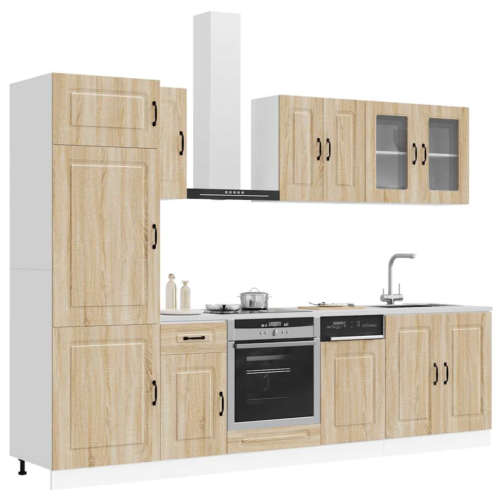 Set Mobili da Cucina 8 pz Kalmar Rovere Sonoma in Truciolato | homemem39