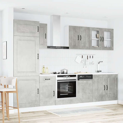 Set Mobili da Cucina 8 pz Kalmar Grigio Cemento in Truciolato | homemem39