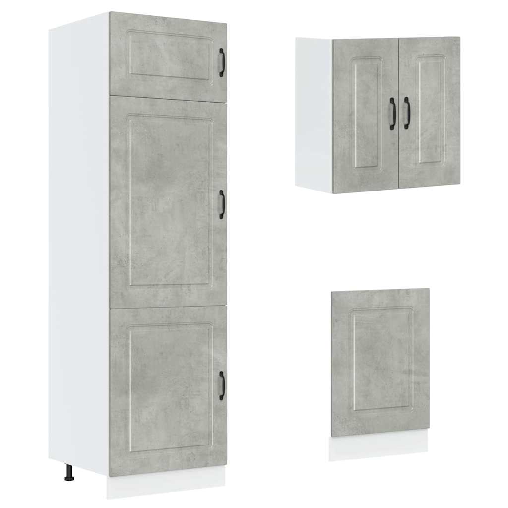 Set Mobili da Cucina 8 pz Kalmar Grigio Cemento in Truciolato | homemem39