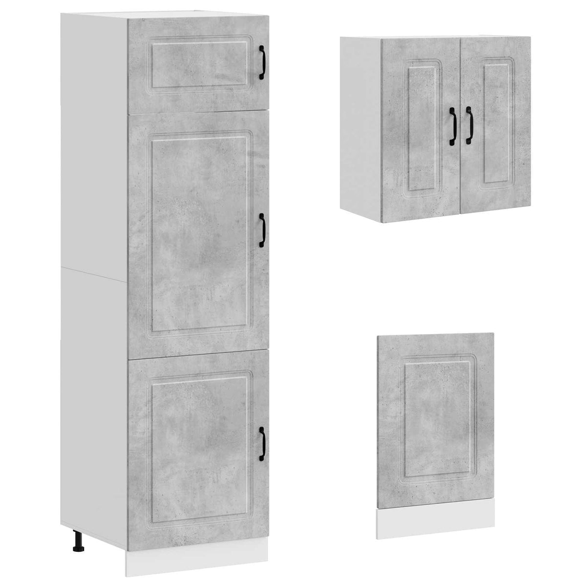 Set Mobili da Cucina 8 pz Kalmar Grigio Cemento in Truciolato