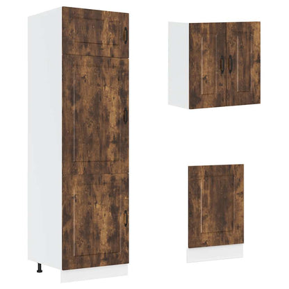 Set Mobili da Cucina 8 pz Kalmar Rovere Fumo Legno Multistrato | homemem39