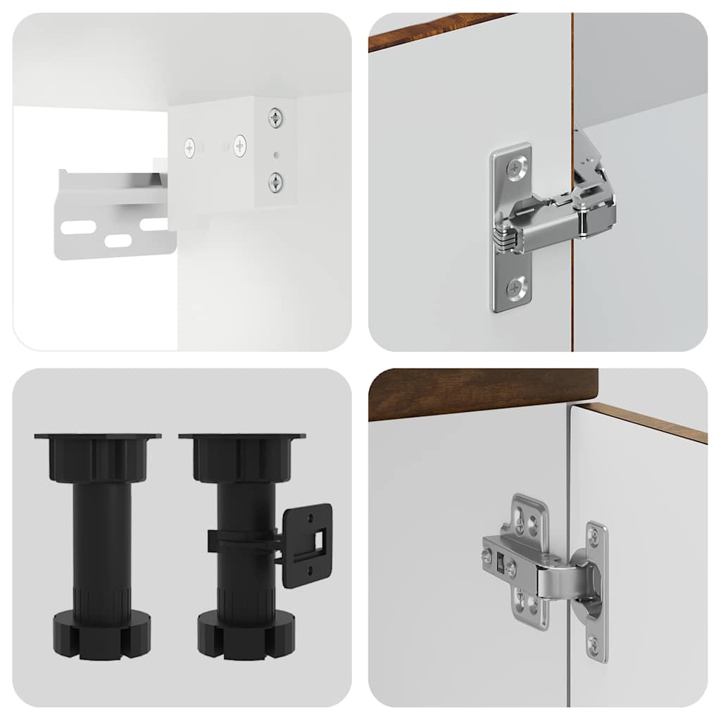 Set Mobili da Cucina 8 pz Kalmar Rovere Fumo Legno Multistrato | homemem39