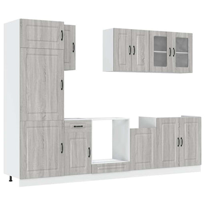 Set Mobili da Cucina 8 pz Kalmar Grigio Sonoma in Truciolato | homemem39
