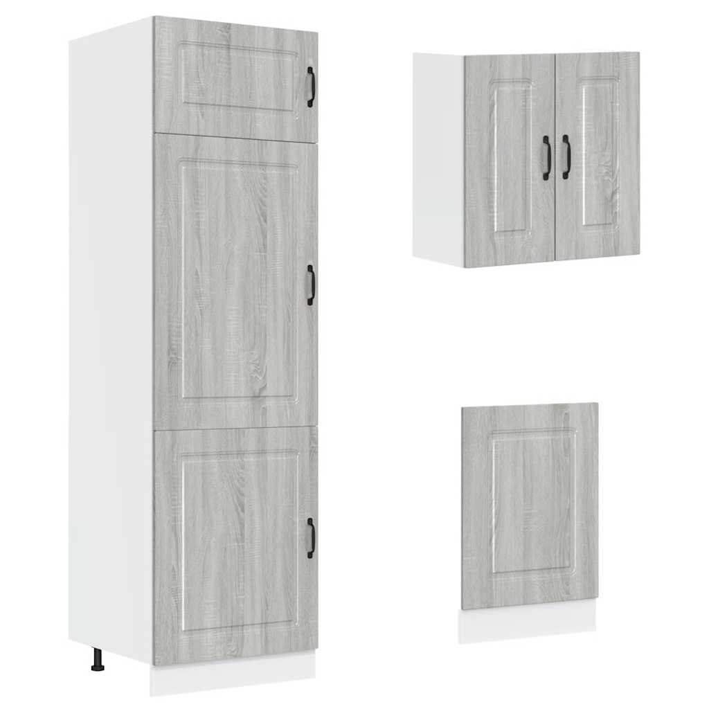 Set Mobili da Cucina 8 pz Kalmar Grigio Sonoma in Truciolato - homemem39