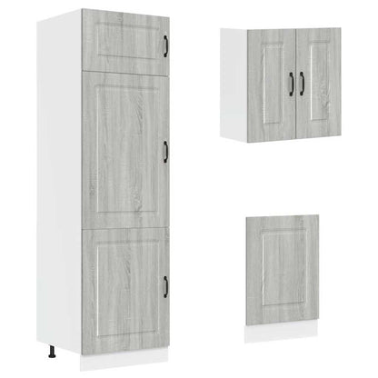 Set Mobili da Cucina 8 pz Kalmar Grigio Sonoma in Truciolato - homemem39