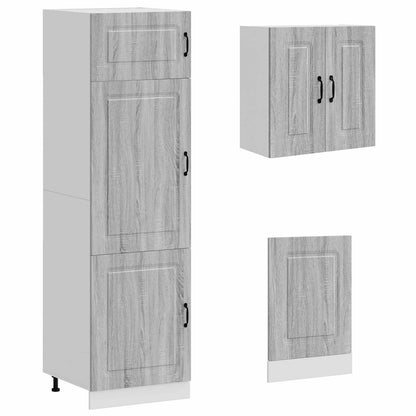 Set Mobili da Cucina 8 pz Kalmar Grigio Sonoma in Truciolato