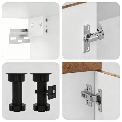Set Mobili da Cucina 8 pz Kalmar Legno Vecchio in Truciolato