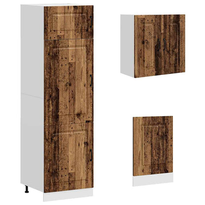 Set Mobili da Cucina 8 pz Kalmar Legno Vecchio in Truciolato