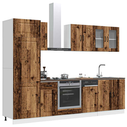Set Mobili da Cucina 8 pz Kalmar Legno Vecchio in Truciolato