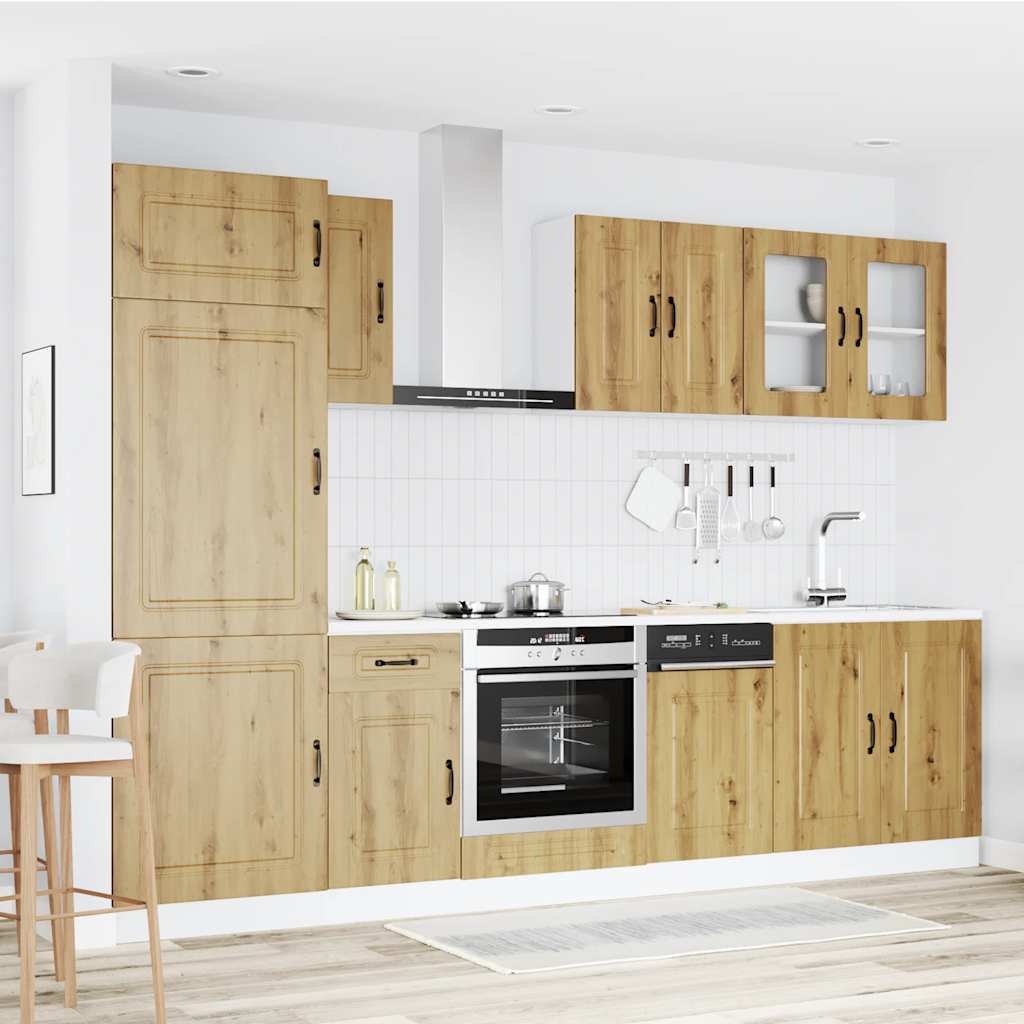 Set Mobili da Cucina 8 pz Kalmar Rovere Artigianale Truciolato | homemem39