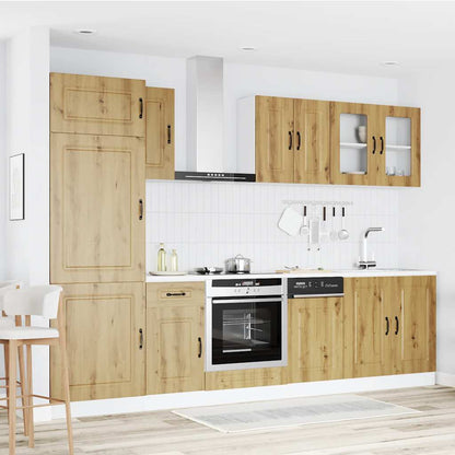 Set Mobili da Cucina 8 pz Kalmar Rovere Artigianale Truciolato | homemem39