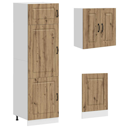Set Mobili da Cucina 8 pz Kalmar Rovere Artigianale Truciolato
