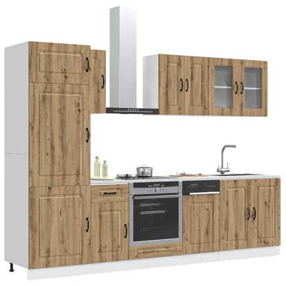 Set Mobili da Cucina 8 pz Kalmar Rovere Artigianale Truciolato