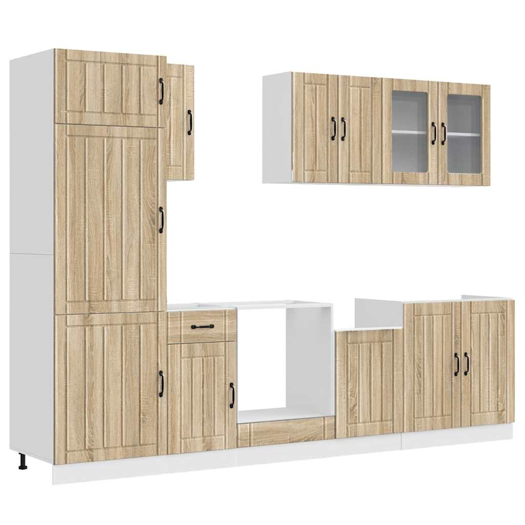 Set Mobili da Cucina 8 pz Lucca Rovere Sonoma in Truciolato