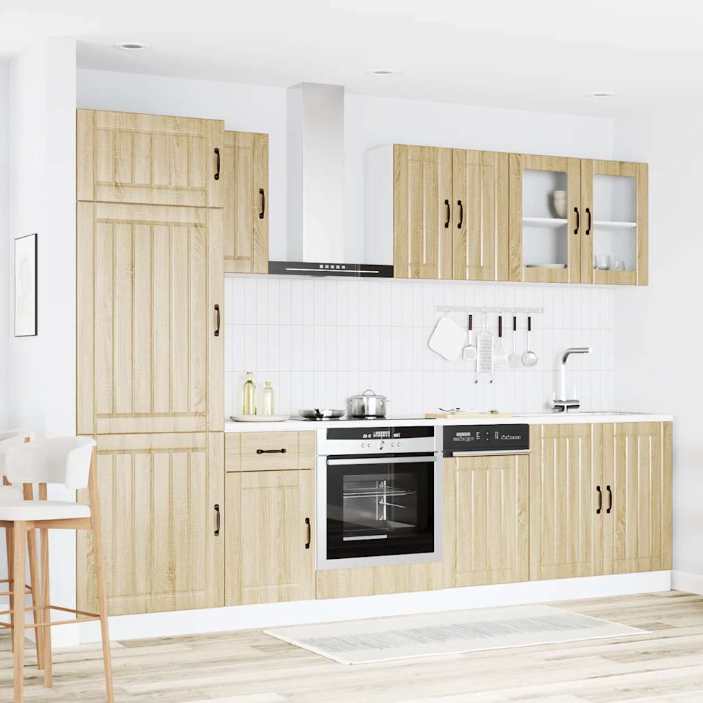 Set Mobili da Cucina 8 pz Lucca Rovere Sonoma in Truciolato | homemem39