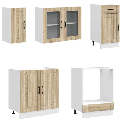 Set Mobili da Cucina 8 pz Lucca Rovere Sonoma in Truciolato