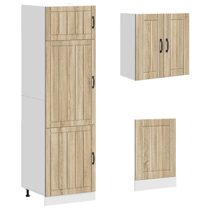Set Mobili da Cucina 8 pz Lucca Rovere Sonoma in Truciolato