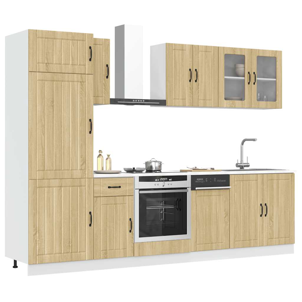 Set Mobili da Cucina 8 pz Lucca Rovere Sonoma in Truciolato | homemem39